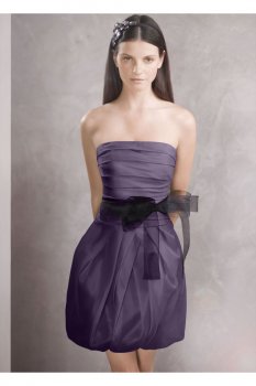 Organza Dress with Draped Bodice and Bubble Skirt Style VW360018