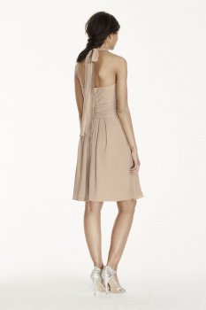 Short Halter Chiffon Dress Style W10846