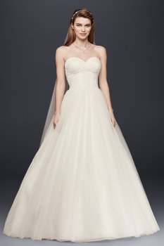 Strapless Ball Gown with Lace Corset Bodice Style WG3633