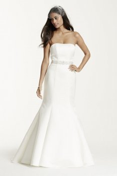 Petite Strapless Trumpet Gown With Ribbon Waist Style 7WG9871