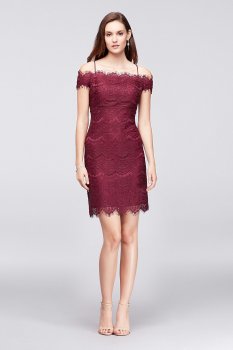 Sexy Short Off the Shoulder Allover Eyelash Lace Above Knee Length Cocktail Gown Style 12367