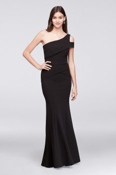 Sexy One Shoulder 57854D Long Fitted Dress with Delicate Cutout Details