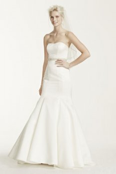 Satin Strapless Trumpet Gown with Seam Detailing Style KP3738