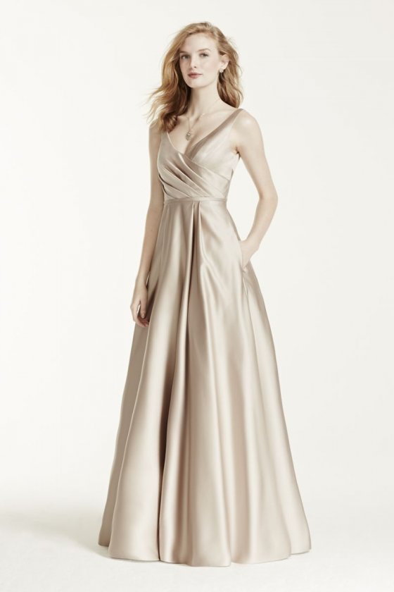 Satin Tank Long Ball Gown Style F15741