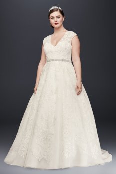 8CWG748 Pattern Newest Arrival Plus Size Ball Gown Wedding Dress