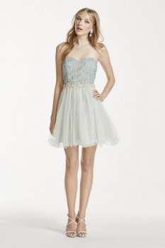 Sequin and Pearl Embellished Tulle Dress Style 3665YU2G