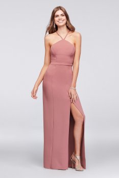 2018 New Style Stretch Crepe Sheath Gown with Strappy Back Speechless