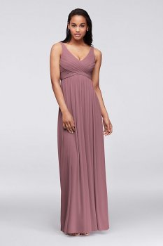 Long Mesh Dress with Cowl Back Detail Style F15933