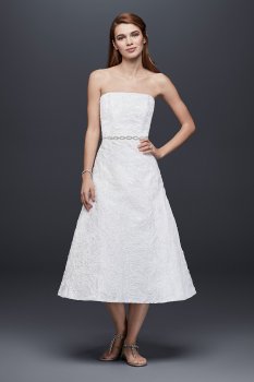 Soutache Lace Tea-Length Wedding Dress OP1314