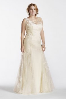 Extra Length Tank Tulle Wedding Dress with Beads Style 4XL8MS251114