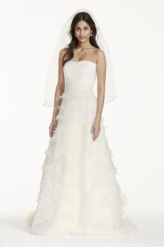 Strapless Aline Wedding Dress with Tiered Ruffles Style WG3744