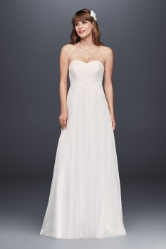 Swiss Dot Tulle Empire Waist Soft Wedding Gown Style WG3438