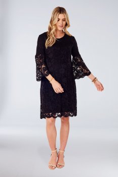 Lace Bell-Sleeve Maternity Swing Dress Ingrid and Isabel 1564