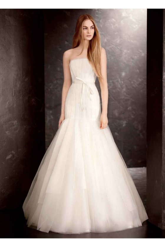 Organza Trumpet Wedding Dress Style VW351177