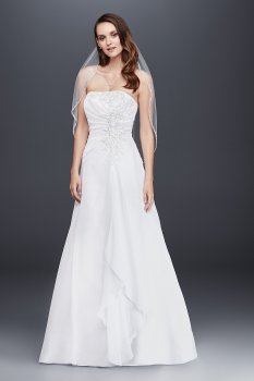 Chiffon A-line Gown with Side Draped Bodice Style V9409