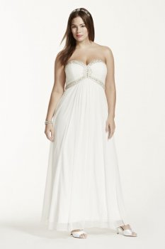 A Line Beaded Bodice Gown Style DB3891W