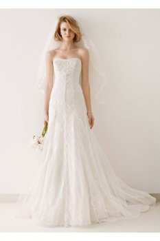 Tulle and Lace A-line Wedding Dress Style MS251044
