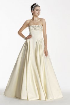 Satin Wedding Dress with Beading Style CWG702