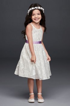 Illusion Lace Tie-Back Halter Flower Girl Dress Collection