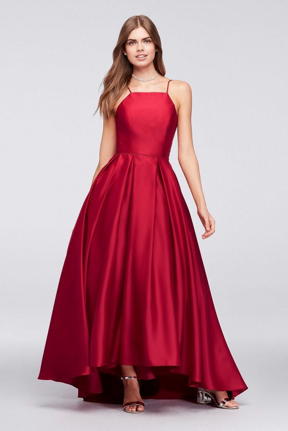 New Coming A20188 High-Neck Satin Ball Gown