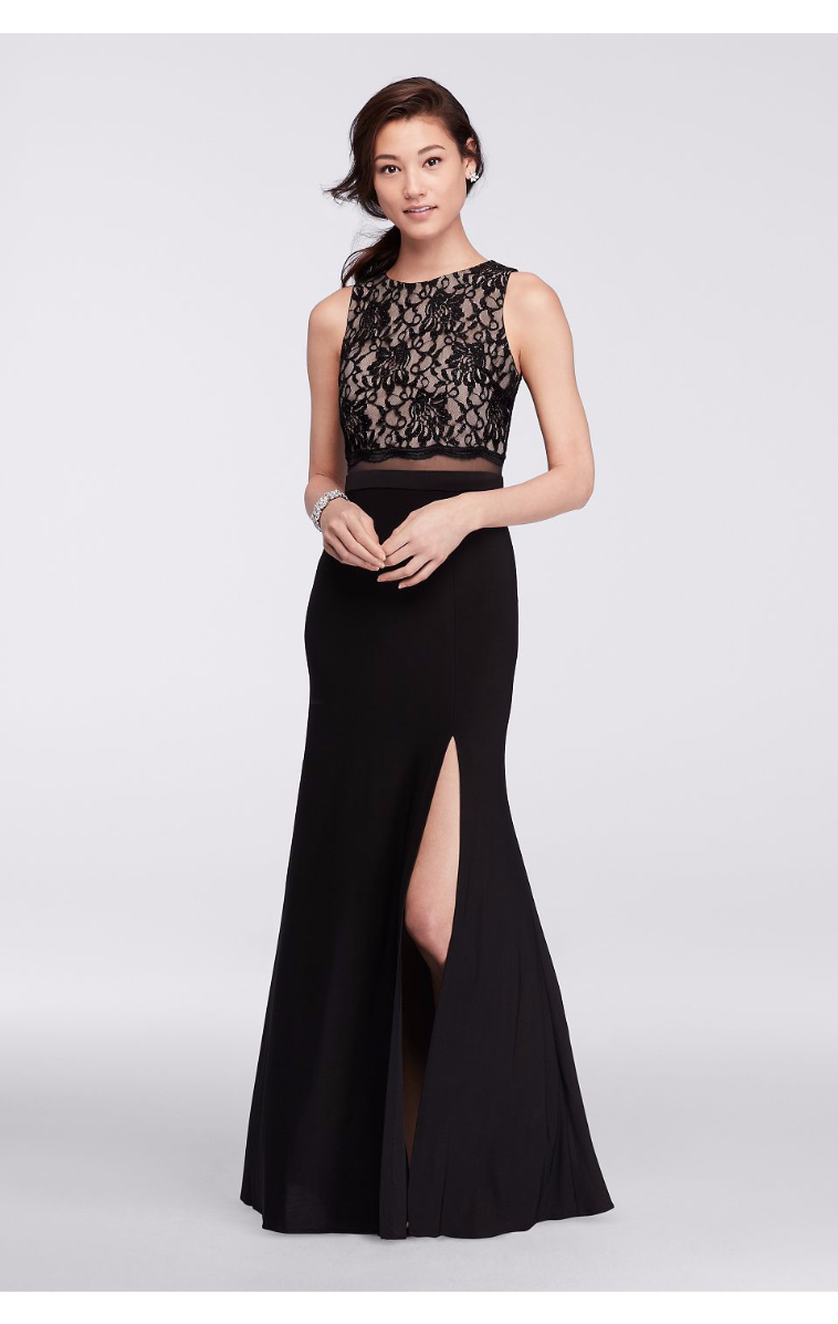 Newest Coming Long Sleeveless Side Slit Special Occassion Dress with Illusion Waist 21405 by & Co