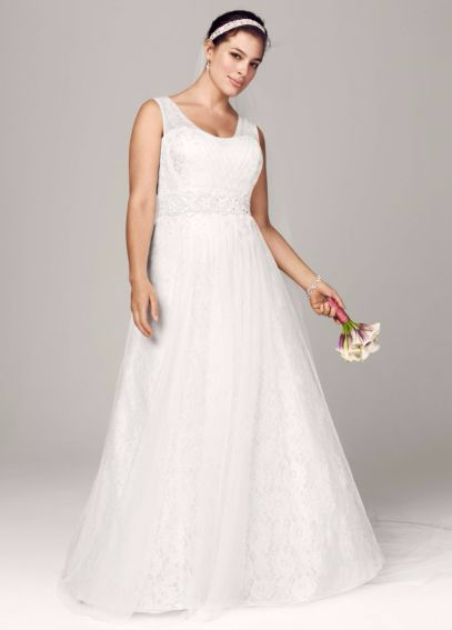 New Coming 8CWG530 Style Long Tank A-line Wedding Dress with Beaded Waist
