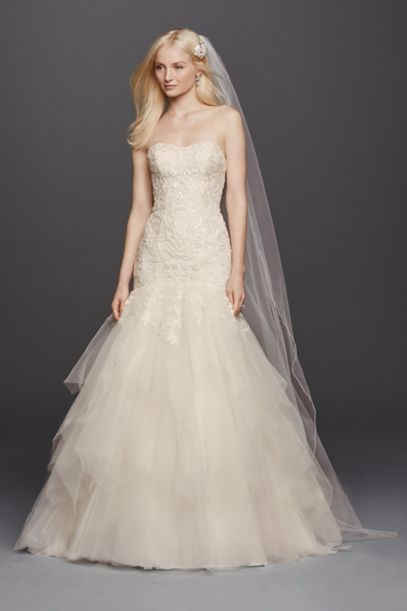 Princess Mermaid Style Sweetheart Neckline Lace Appliqued CWG737 Wedding Dresses