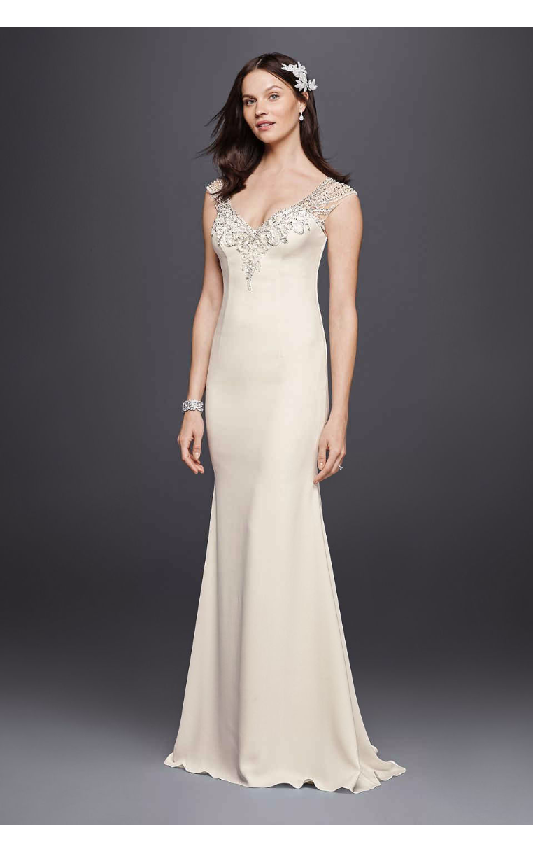 Beaded V-neck SWG752 Wedding Dress