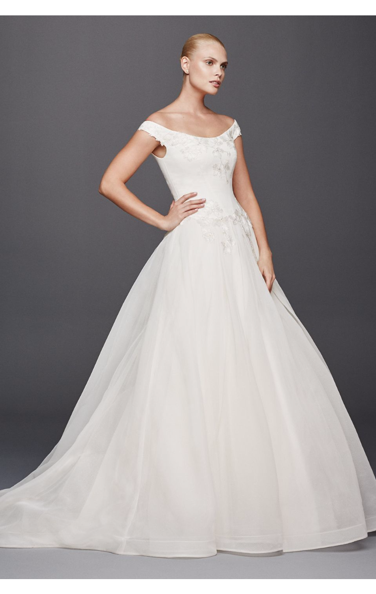 New Coming Off the Shoulder Delicate Ball Gown Style Bridal Dresses ZP341626